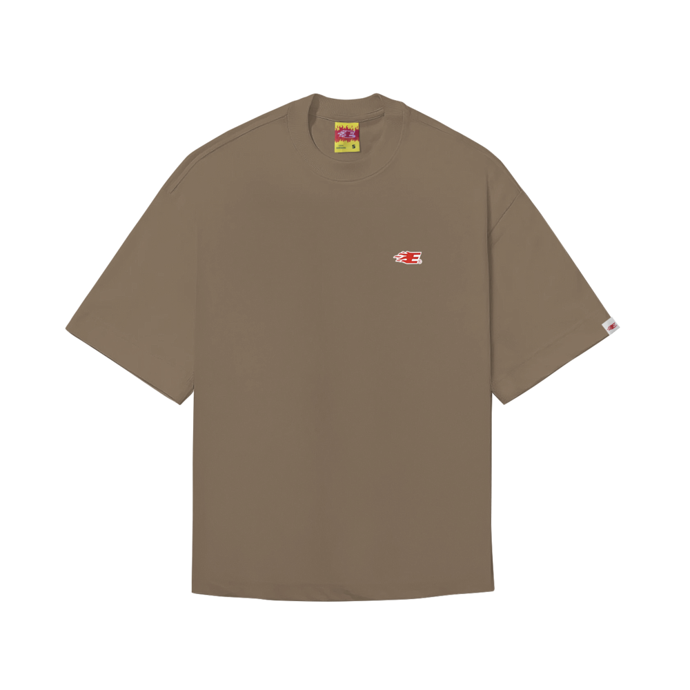 CAMISETA BOXY "ICON" MARROM