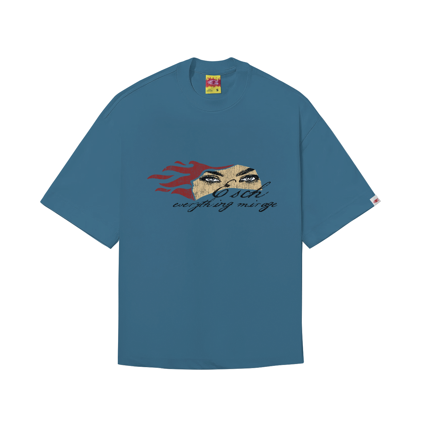 CAMISETA BOXY "MIRAGE" AZUL