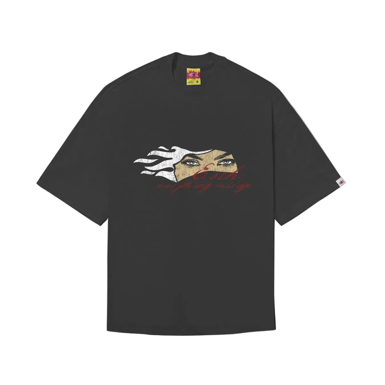 CAMISETA BOXY "MIRAGE" PRETA