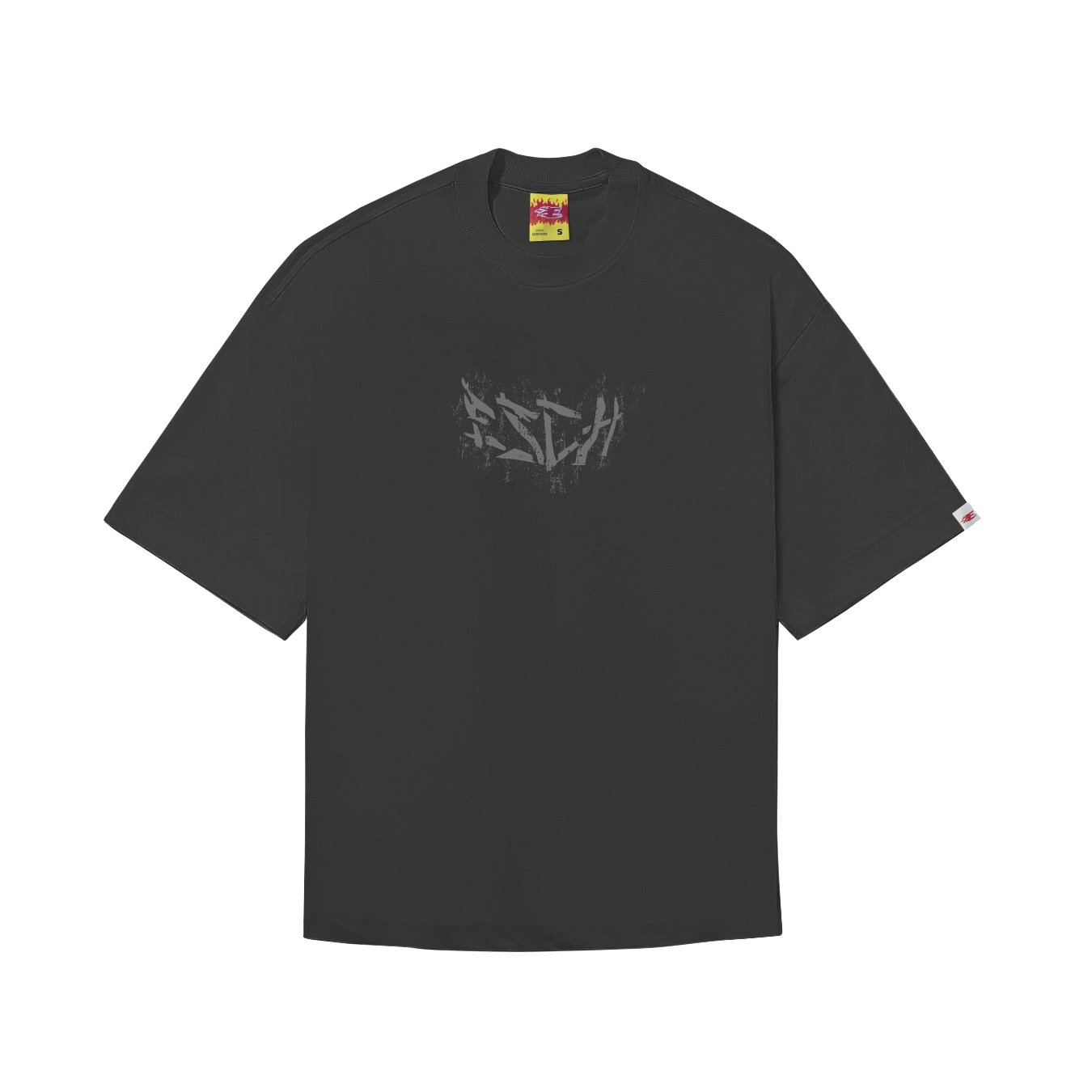 CAMISETA BOXY "ESPANTALHO" PRETA