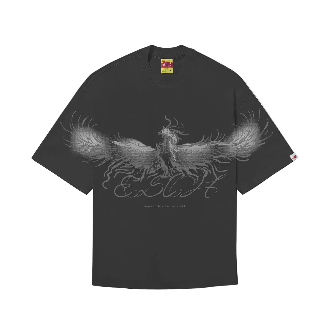CAMISETA BOXY "FENIX" PRETA