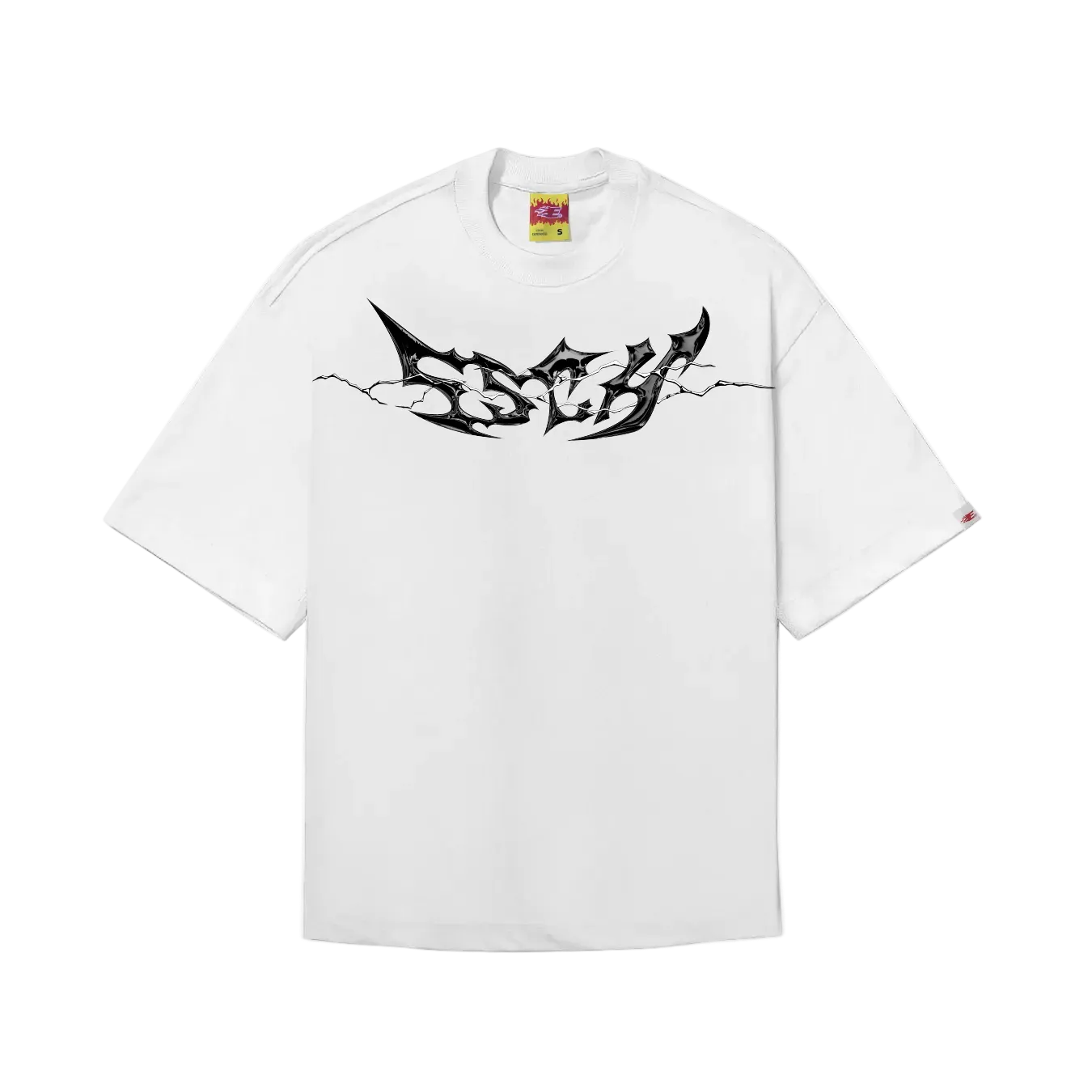 CAMISETA BOXY "TRIBAL-RAIO" BRANCA