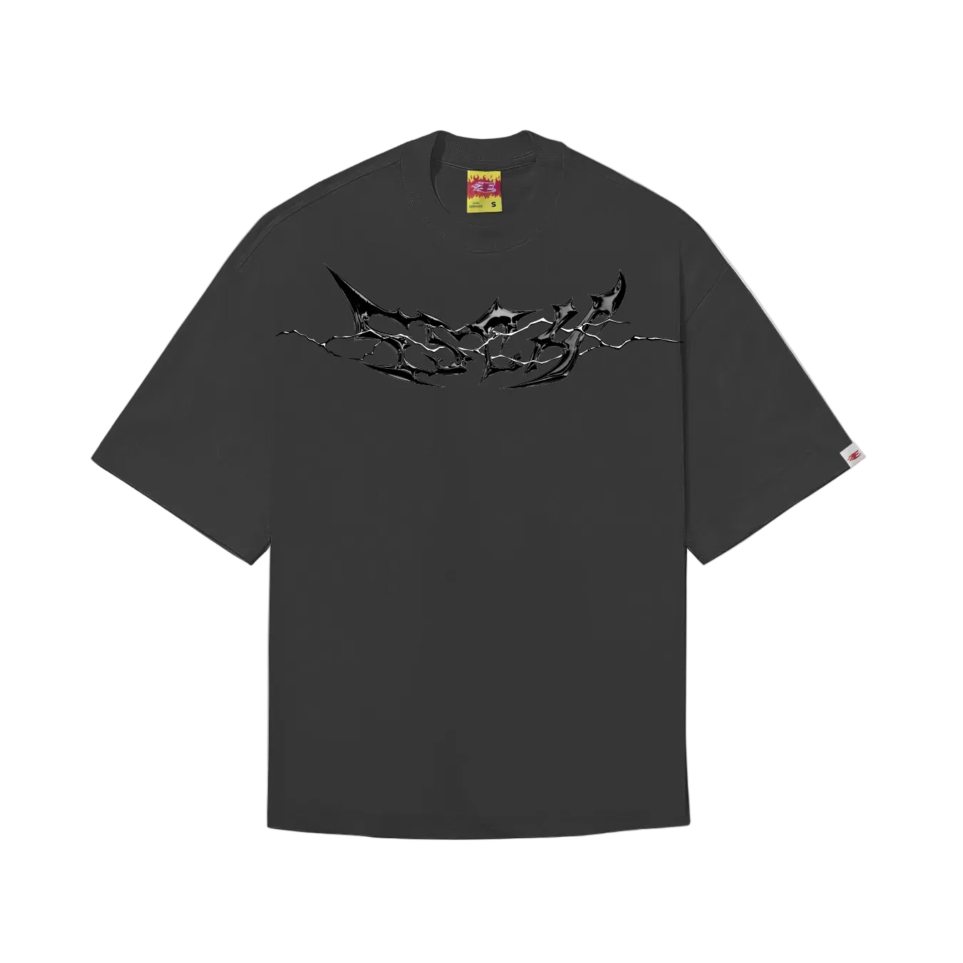 CAMISETA BOXY "TRIBAL-RAIO" PRETA
