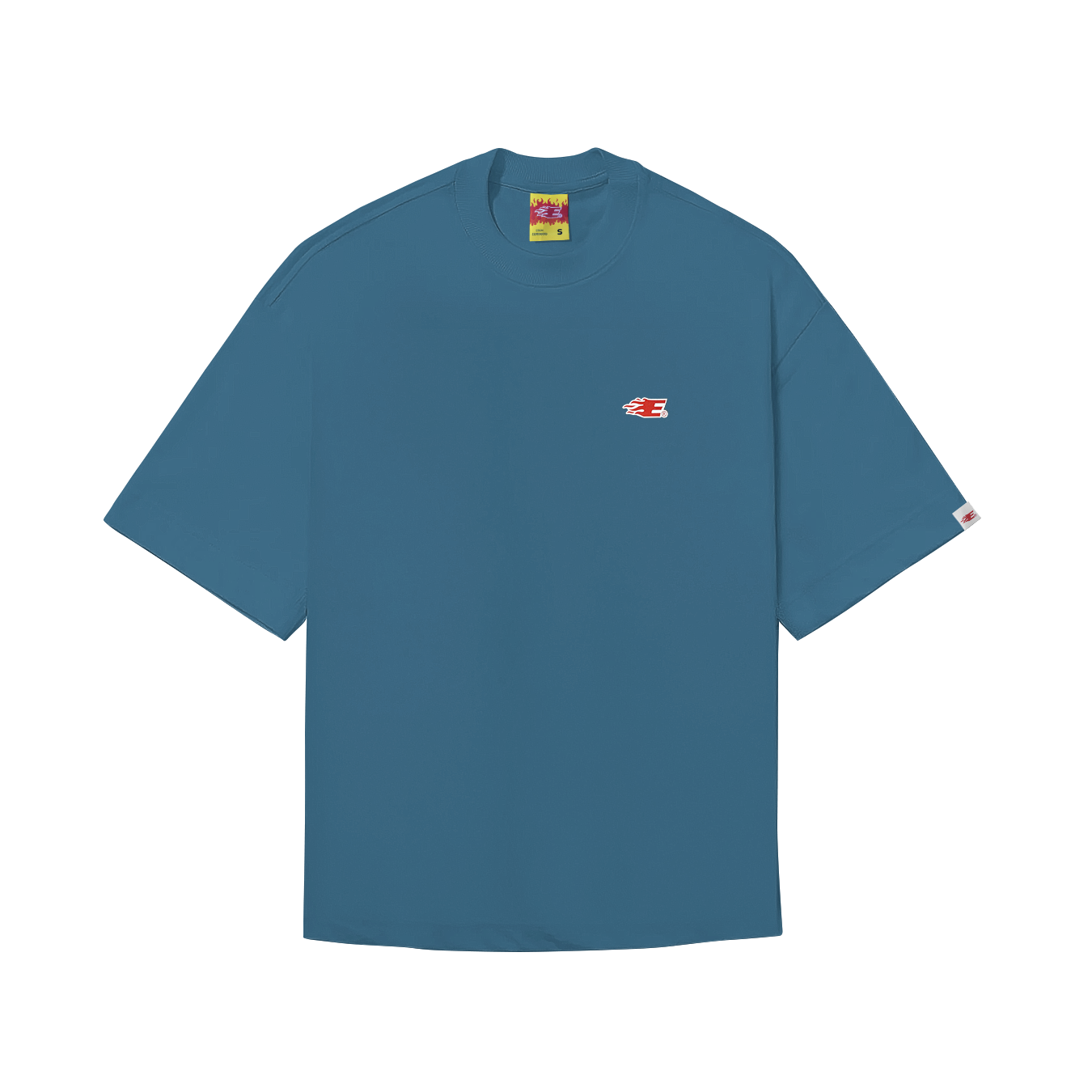 CAMISETA BOXY "ICON" AZUL