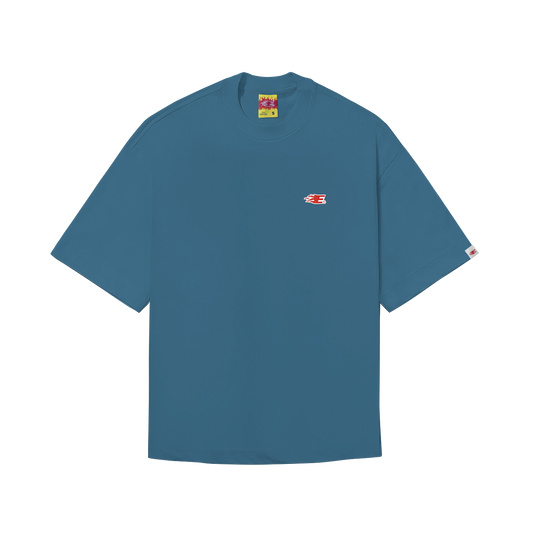 CAMISETA BOXY "ICON" AZUL