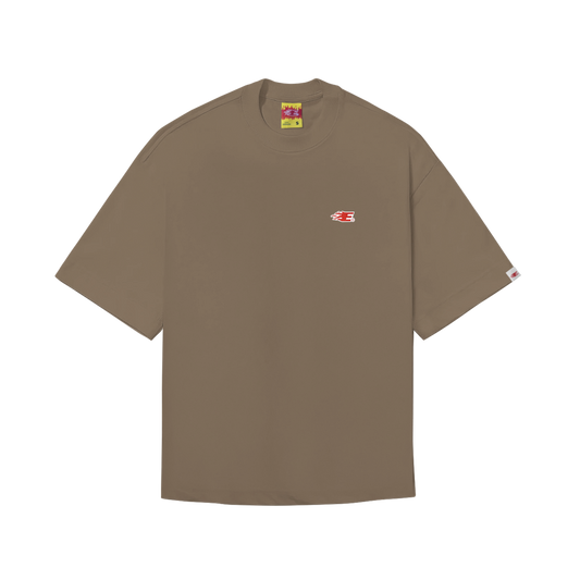 CAMISETA BOXY "ICON"  MARROM