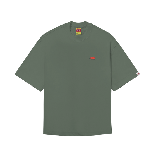 CAMISETA BOXY "ICON" VERDE