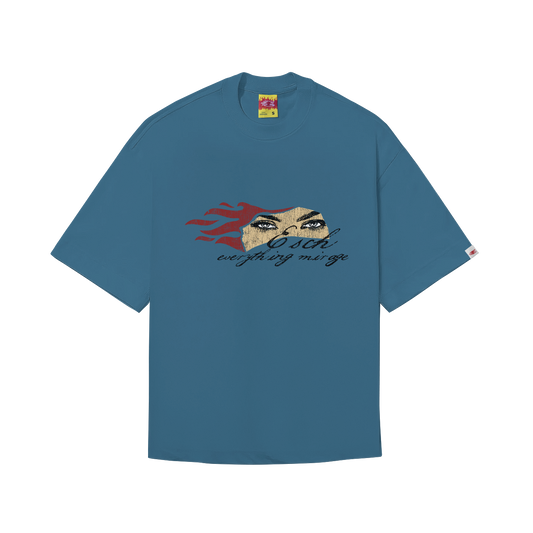 CAMISETA BOXY "MIRAGE" AZUL