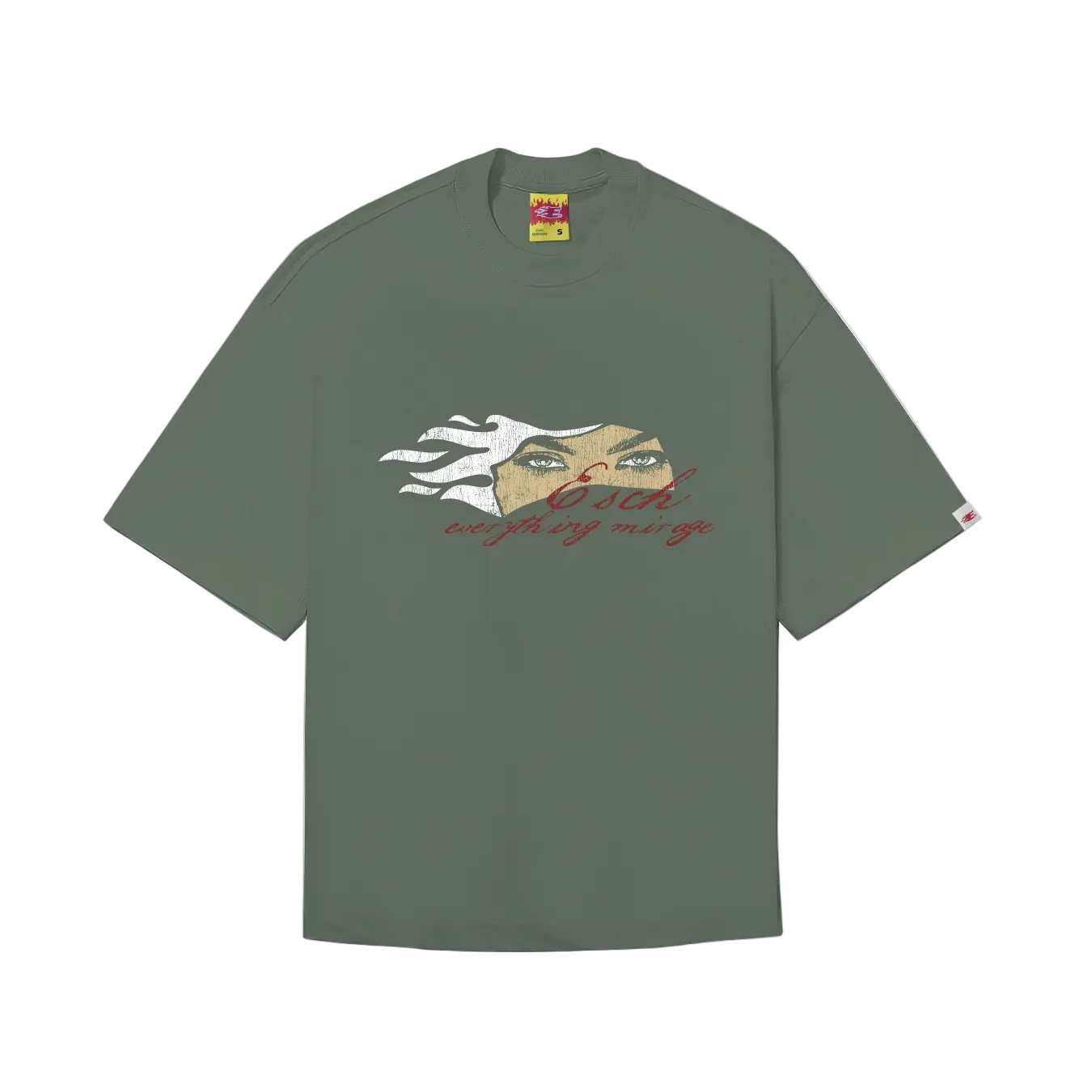 CAMISETA BOXY "MIRAGE" VERDE