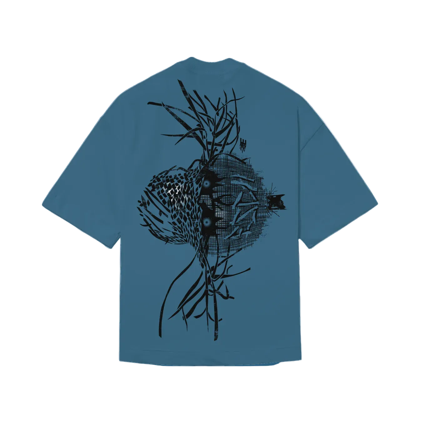 CAMISETA BOXY "ESPANTALHO" AZUL