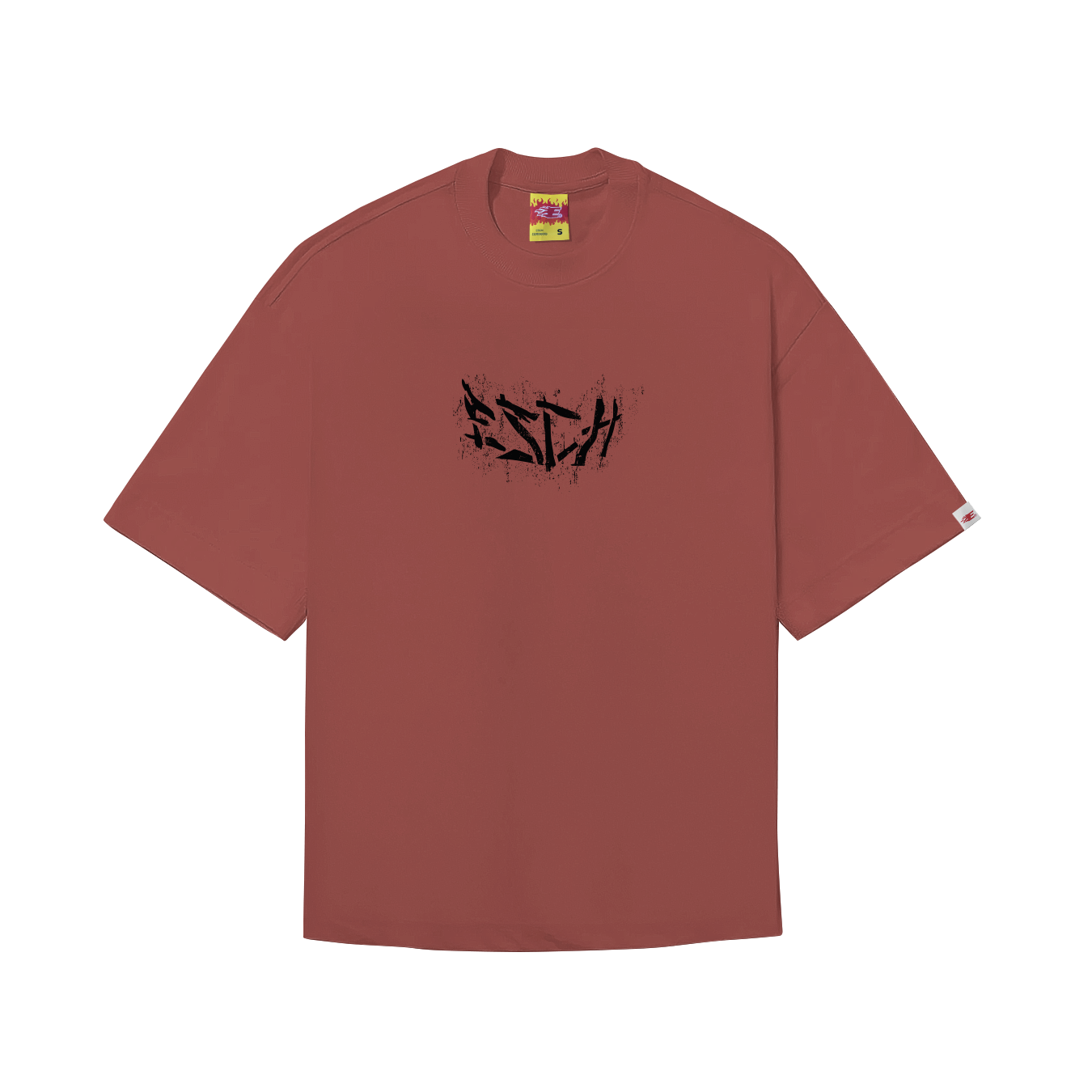 CAMISETA BOXY "ESPANTALHO" BORDO