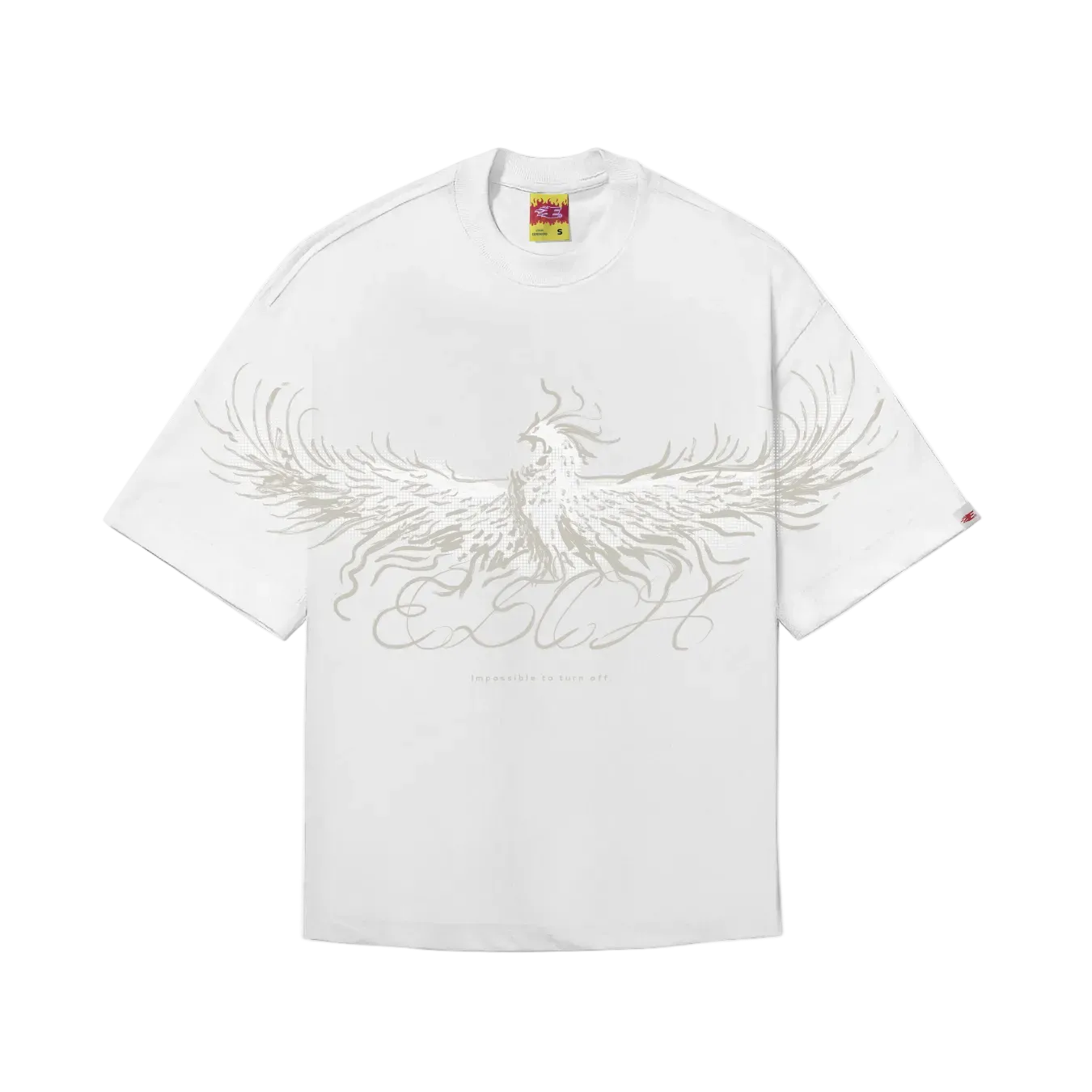 CAMISETA BOXY "FENIX" BRANCA