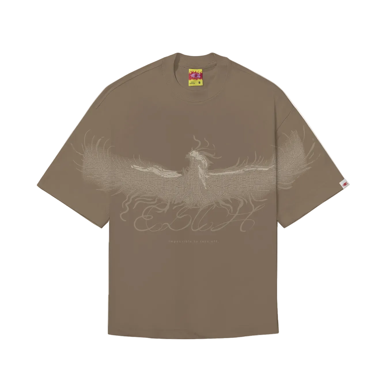 CAMISETA BOXY "FENIX"  MARROM