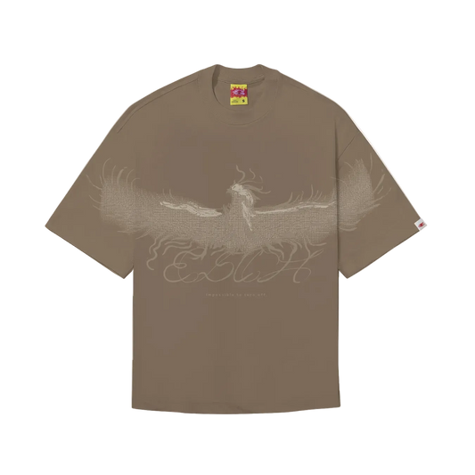 CAMISETA BOXY "FENIX"  MARROM