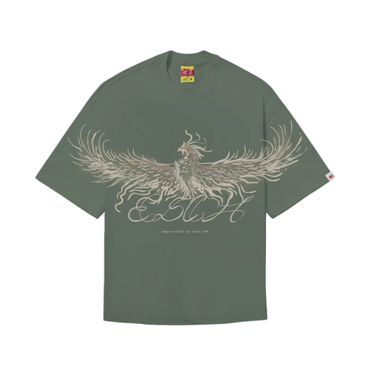 CAMISETA BOXY "FENIX" VERDE