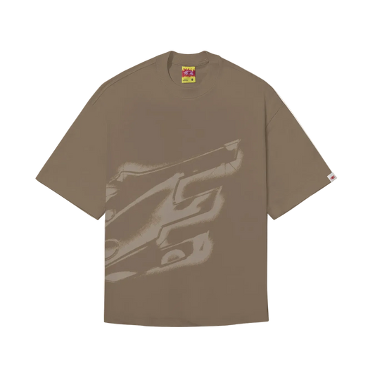 CAMISETA BOXY "FIRE-CHROME"  MARROM