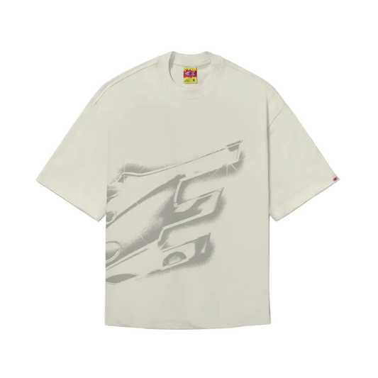 CAMISETA BOXY "FIRE-CHROME" OFF WHITE
