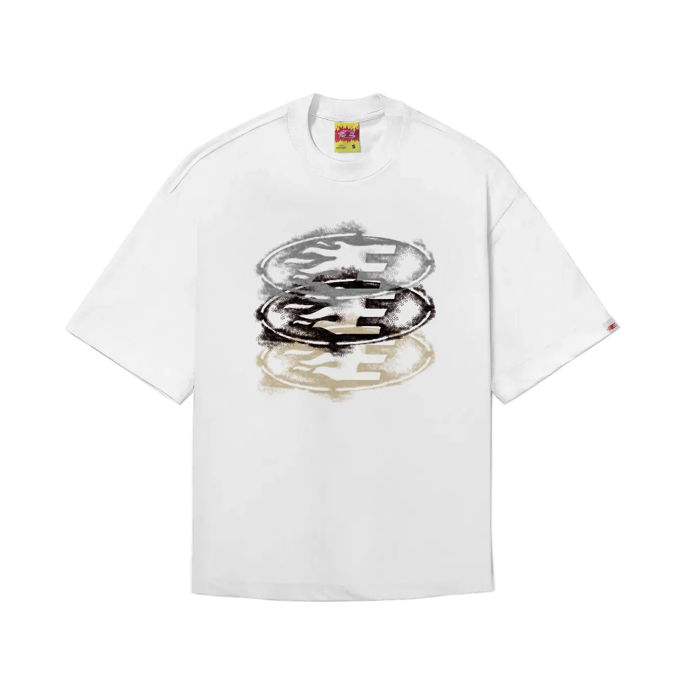 CAMISETA BOXY "STENCIL" BRANCA