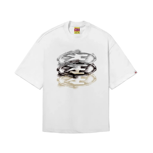 CAMISETA BOXY "STENCIL" BRANCA
