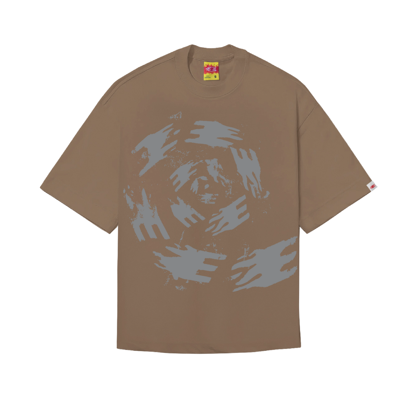 CAMISETA "LOGO ESPIRAL" MARROM