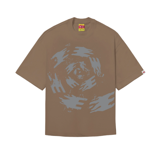 CAMISETA "LOGO ESPIRAL" MARROM