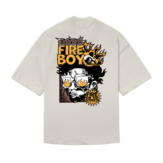 CAMISETA "FIRE BOY" OFF WHITE