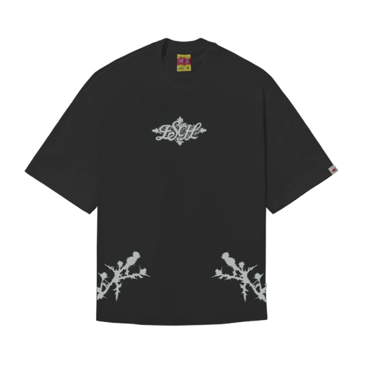 CAMISETA "FLORAL" PRETA