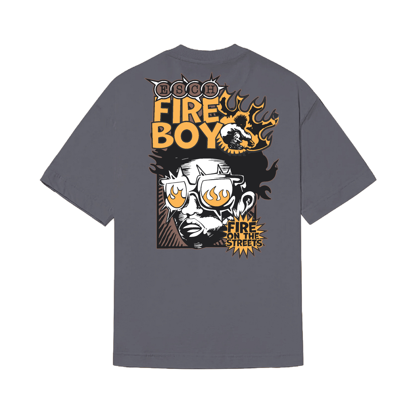 CAMISETA "FIRE BOY" CINZA