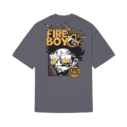 CAMISETA "FIRE BOY" CINZA